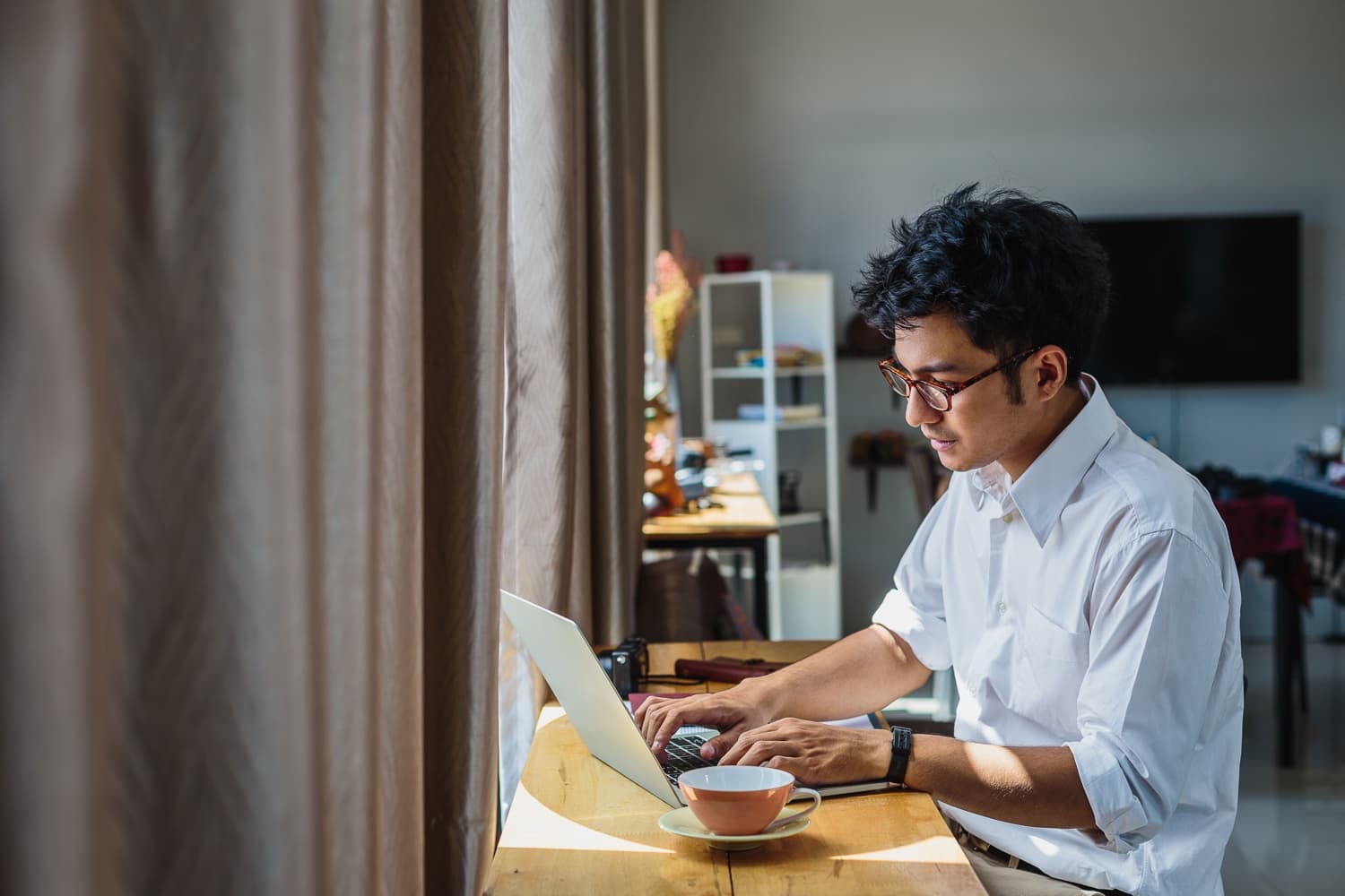 Person working on laptop